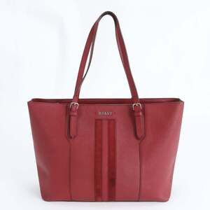 Bally Wine Red Leather Tote Bag Shoulder for Men